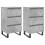 VidaXL (concrete grey, 2 pcs) vidaXL Bedside Cabinets Bedside Table Nightstand 2 pcs Black Engineered Wood 1