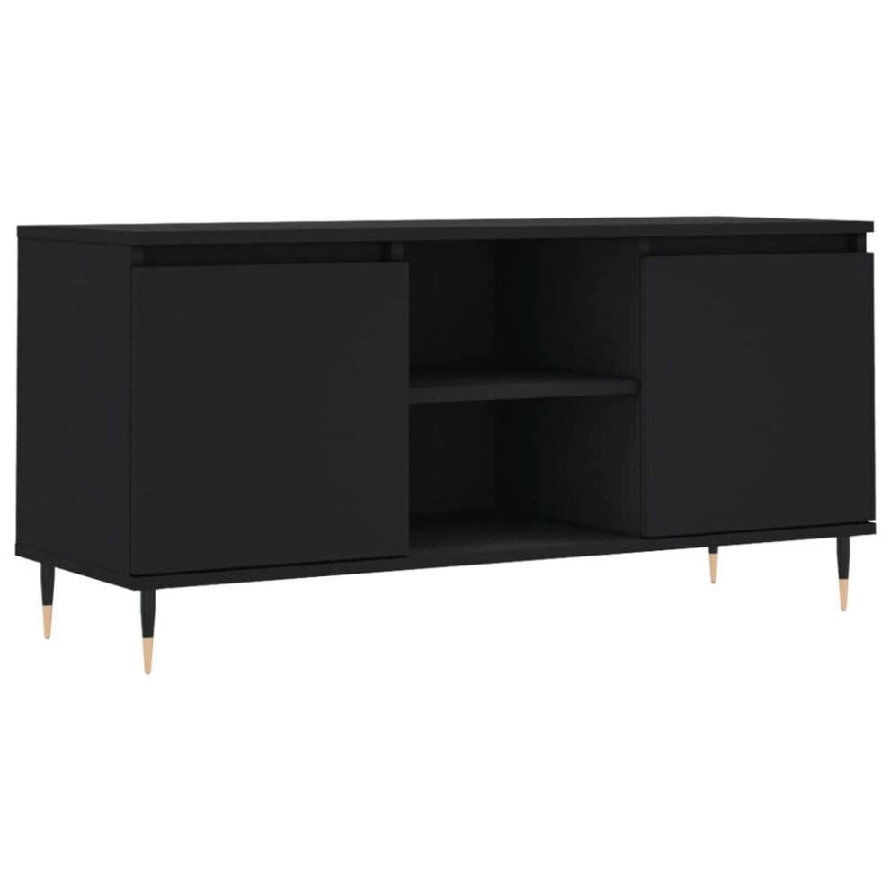 vidaXL TV Cabinet TV Unit Sideboard Media Unit TV Stand Black Engineered Wood