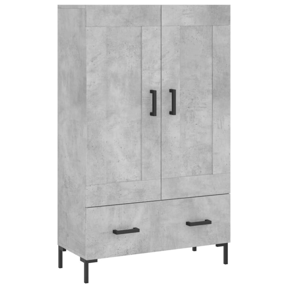 (concrete grey) vidaXL Highboard Sideboard Cupboard Side Cabinet Smoked Oak Engineered Wood