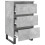VidaXL (concrete grey, 2 pcs) vidaXL Bedside Cabinets Bedside Table Nightstand 2 pcs Black Engineered Wood 6
