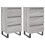 VidaXL (grey sonoma, 2 pcs) vidaXL Bedside Cabinets Bedside Table Nightstand 2 pcs Black Engineered Wood 2
