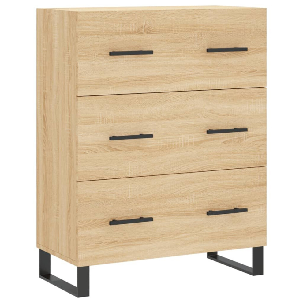 Vidaxl Sideboard Storage Side Cabinet Cupboard Sonoma Oak Engineered Wood