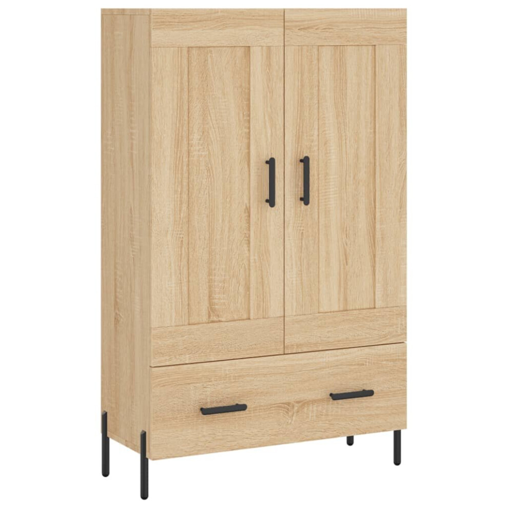 (sonoma oak) vidaXL Highboard Sideboard Cupboard Side Cabinet Brown Oak Engineered Wood