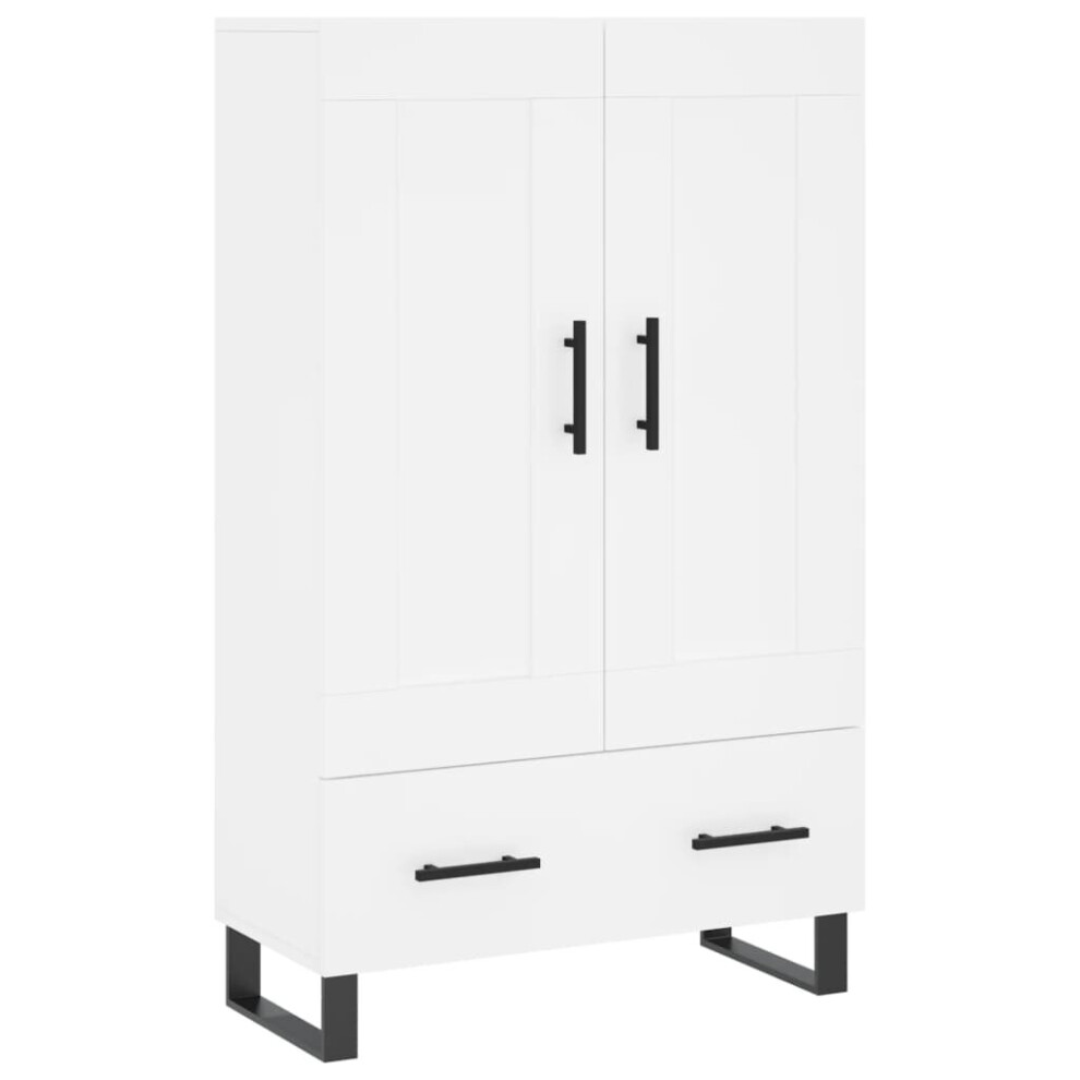 Vidaxl (White) Highboard Sideboard Storage Cabinet Side Cabinet Black Engineered Wood