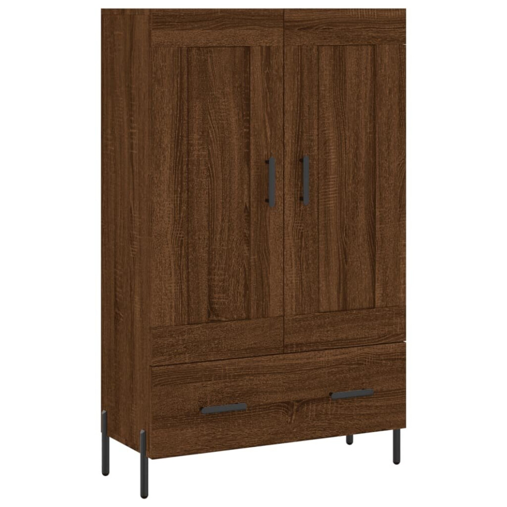 (brown oak) vidaXL Highboard Sideboard Cupboard Side Cabinet Brown Oak Engineered Wood