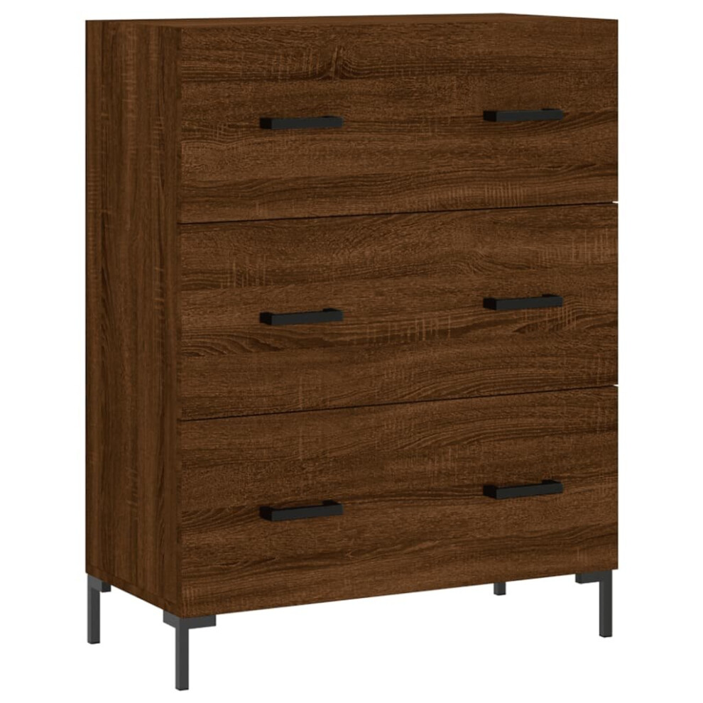 vidaXL Sideboard Hall Storage Side Cabinet Cupboard Brown Oak Engineered Wood