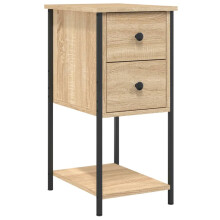 (sonoma oak) vidaXL Bedside Cabinet Bedside Table Side Table Sonoma Oak Engineered Wood