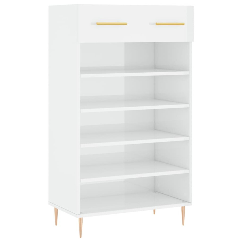 (high gloss white) vidaXL Shoe Cabinet Shoe Cupboard Shoe Rack Shoe Shelf White Engineered Wood