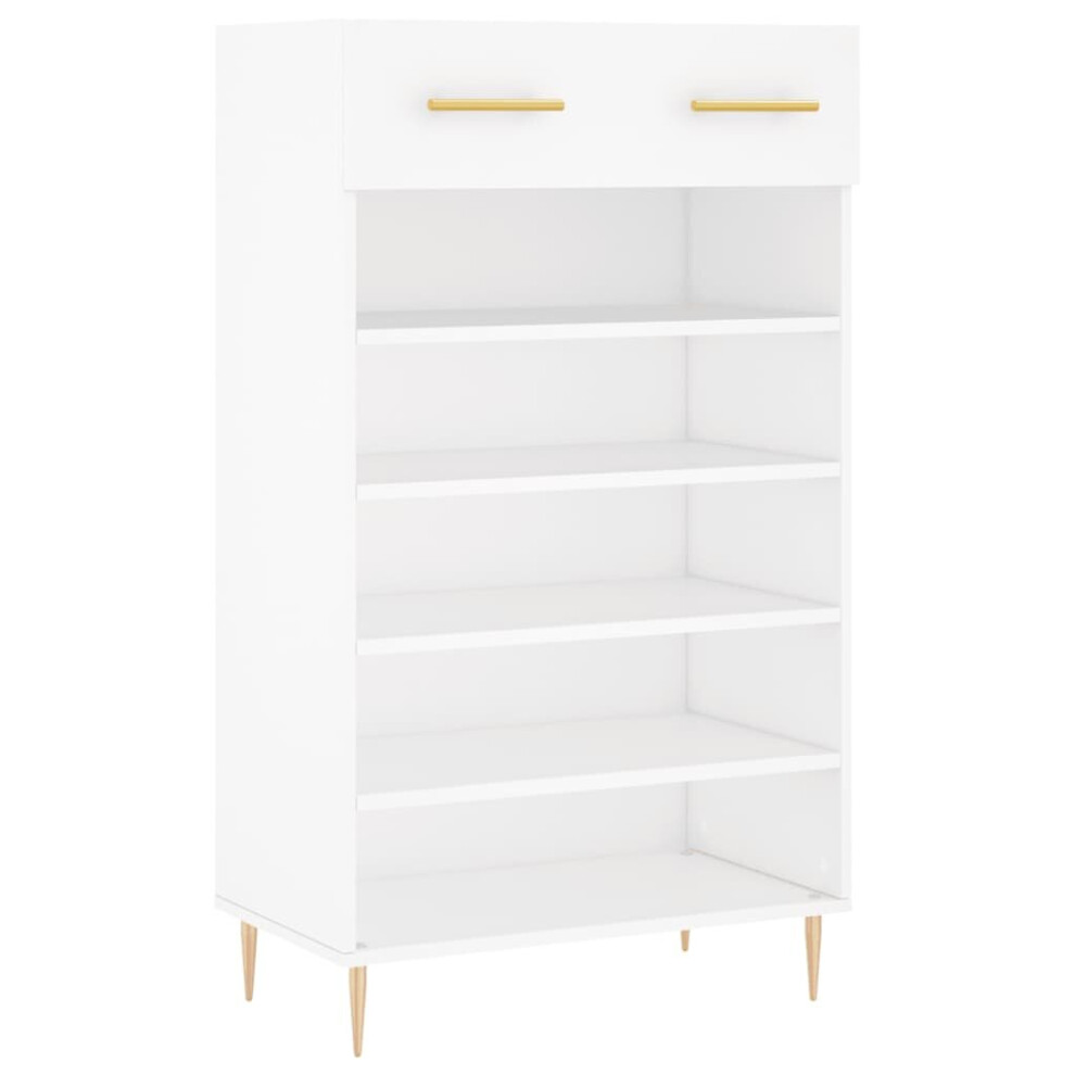 (white) vidaXL Shoe Cabinet Shoe Cupboard Shoe Rack Shoe Shelf White Engineered Wood