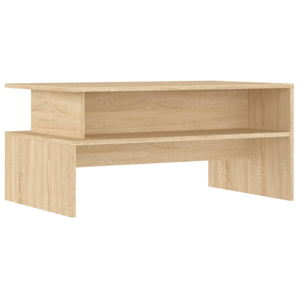 VidaXL Coffee Table Sonoma Oak 90x55x42.5 cm Engineered Wood Brown - Image 2