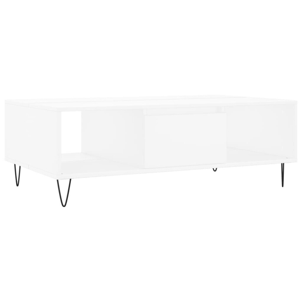 (white) vidaXL Coffee Table Side Table Telephone Table Concrete Grey Engineered Wood