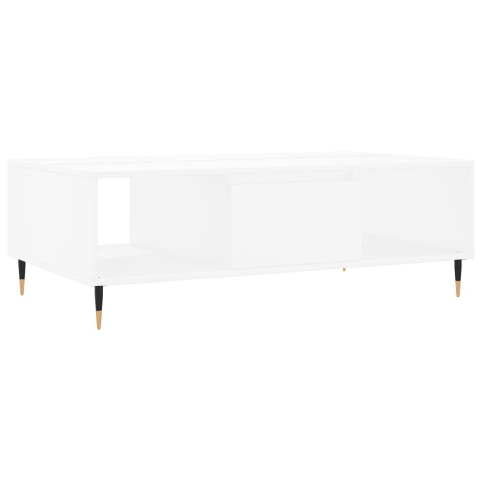 Vidaxl (White) Coffee Table Side Table End Table Sofa Table Brown Oak Engineered Wood