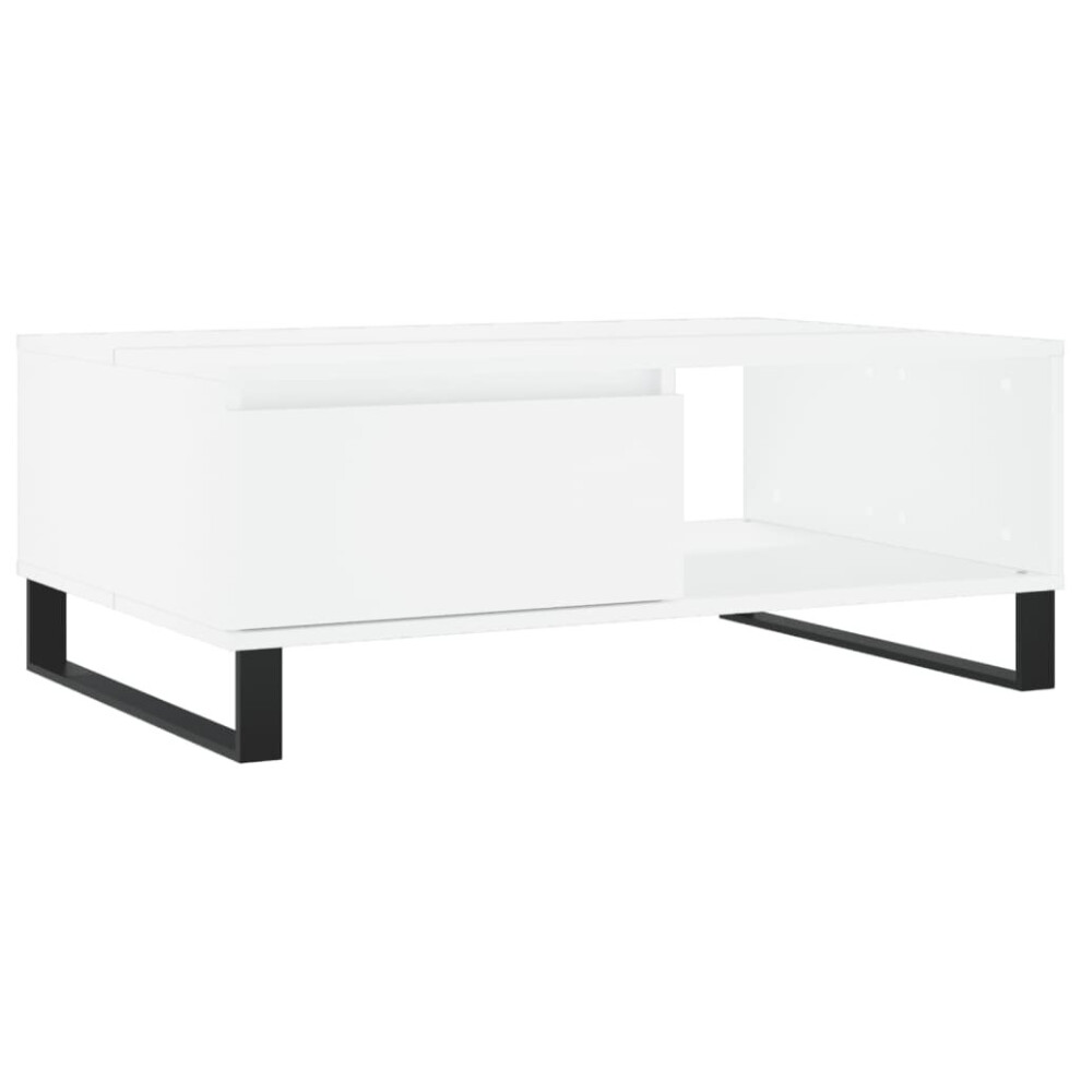 (white) vidaXL Coffee Table Side Table End Table Sofa Table White Engineered Wood