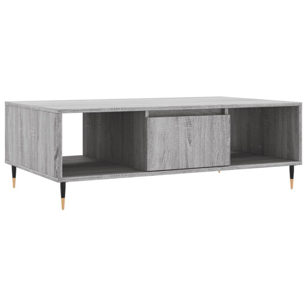 Vidaxl (Grey Sonoma) Coffee Table Side Table End Table Sofa Table Brown Oak Engineered Wood