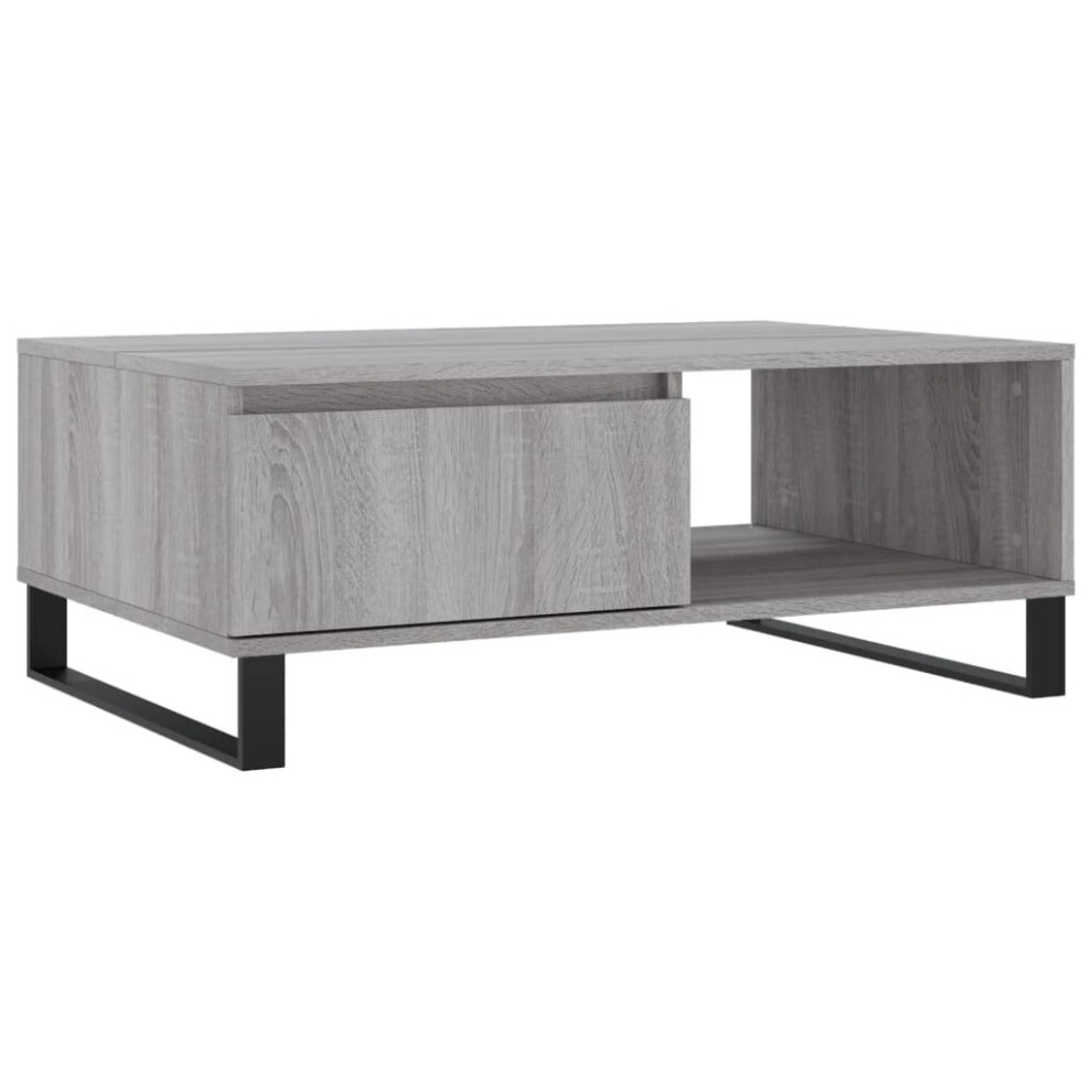 Vidaxl (Grey Sonoma) Coffee Table Side Table End Table Sofa Table White Engineered Wood