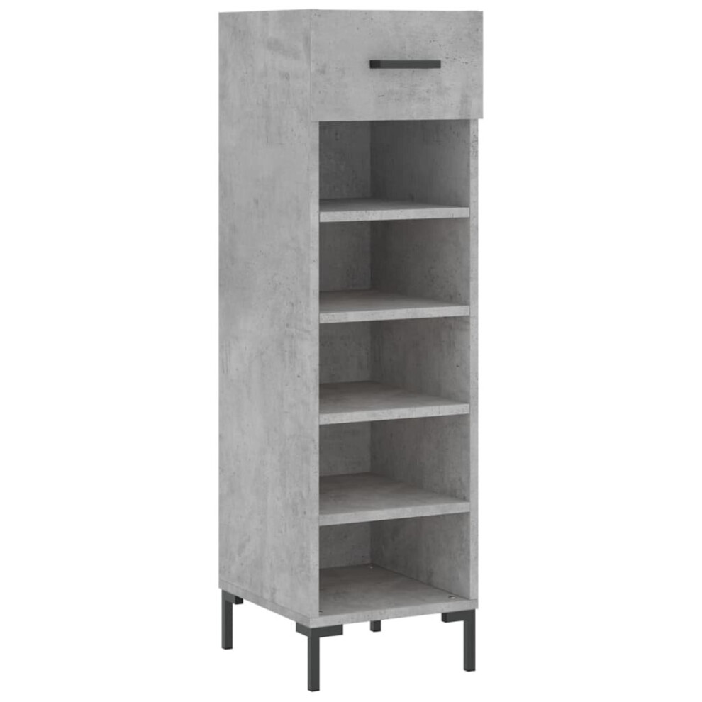 (concrete grey) vidaXL Shoe Cabinet Shoe Storage Cupboard Shoe Rack Sonoma Oak Engineered Wood