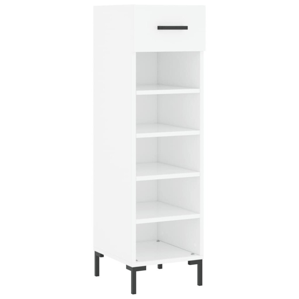 (white) vidaXL Shoe Cabinet Shoe Storage Cupboard Shoe Rack Sonoma Oak Engineered Wood