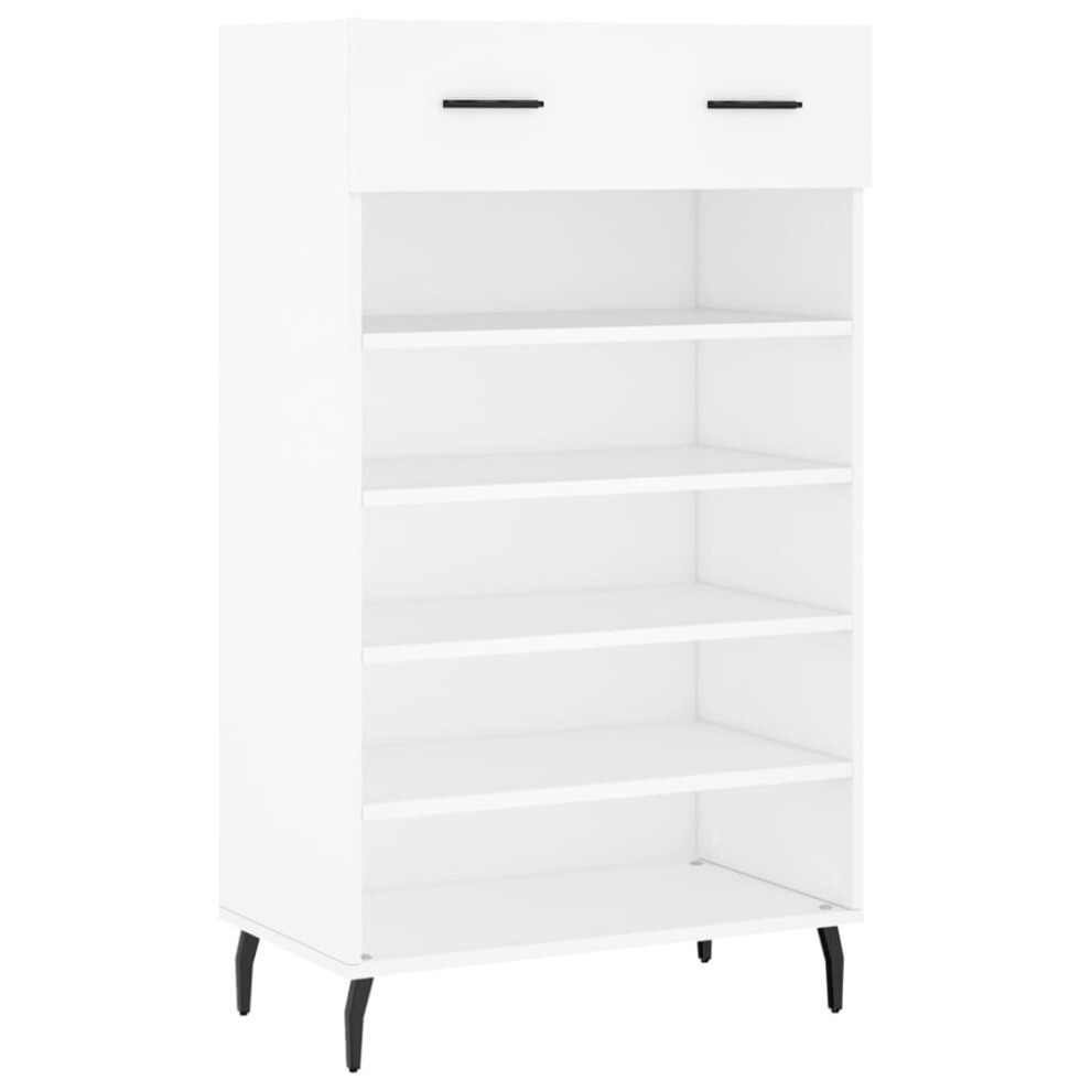 (white) vidaXL Shoe Cabinet Shoe Cupboard Shoe Storage Rack Sonoma Oak Engineered Wood