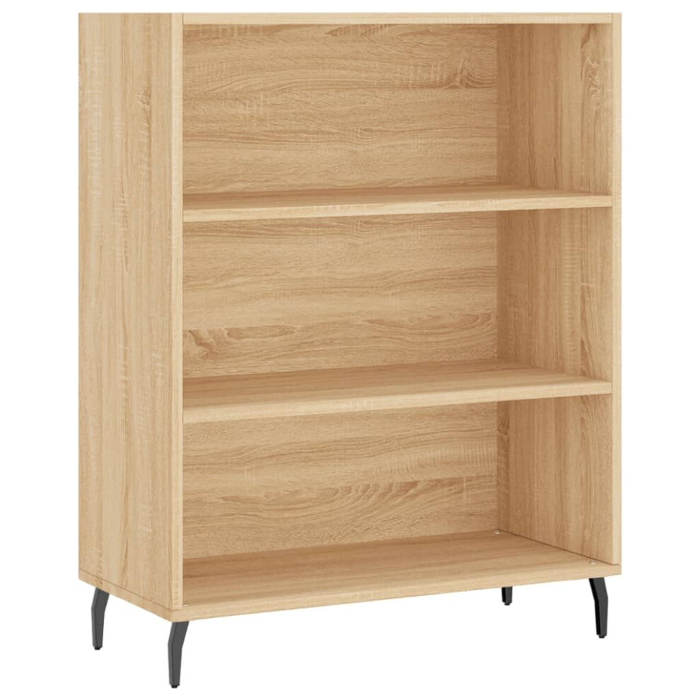 (sonoma oak) vidaxL Shelf Cabinet Bookcase Display Shelves Storage White Engineered Wood