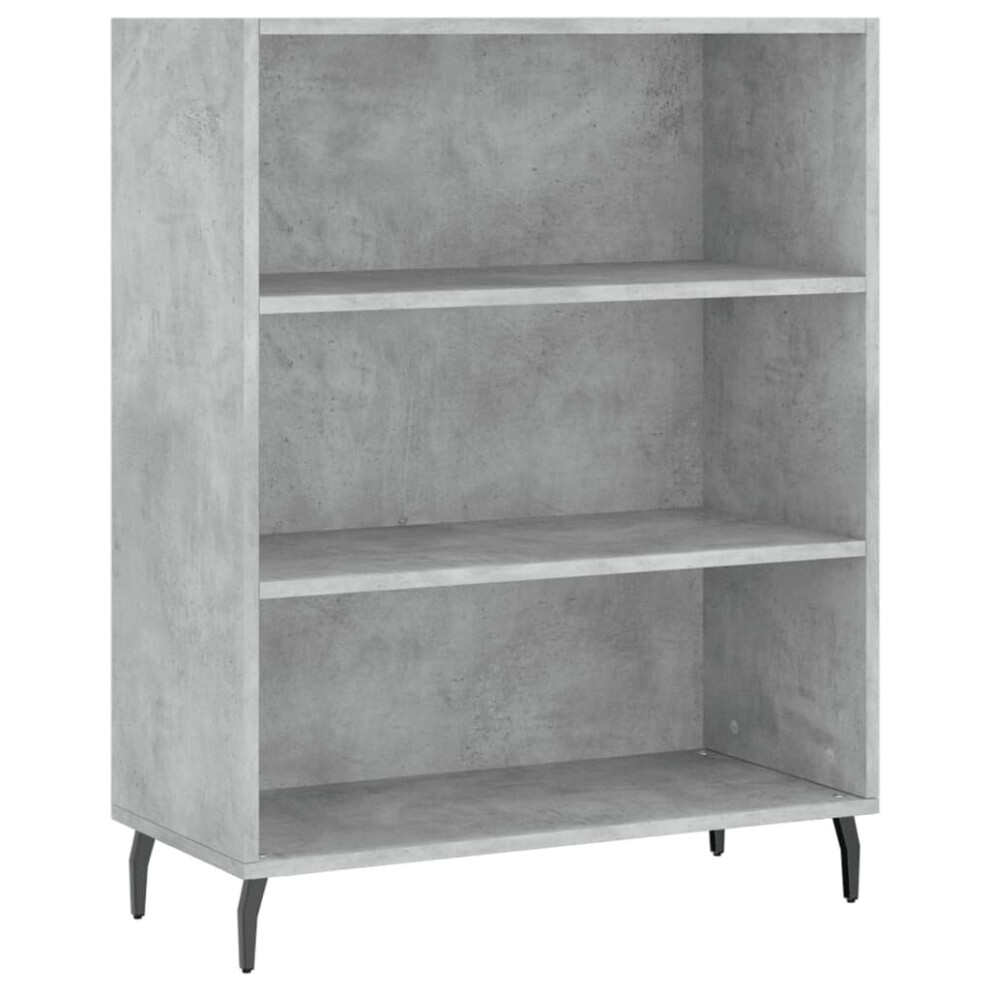 (concrete grey) vidaxL Shelf Cabinet Bookcase Display Shelves Storage White Engineered Wood