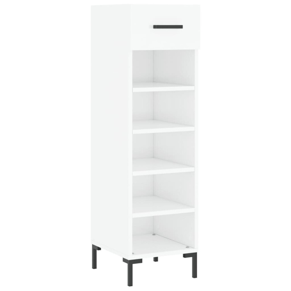 (high gloss white) vidaXL Shoe Cabinet Shoe Storage Cupboard Shoe Rack Sonoma Oak Engineered Wood