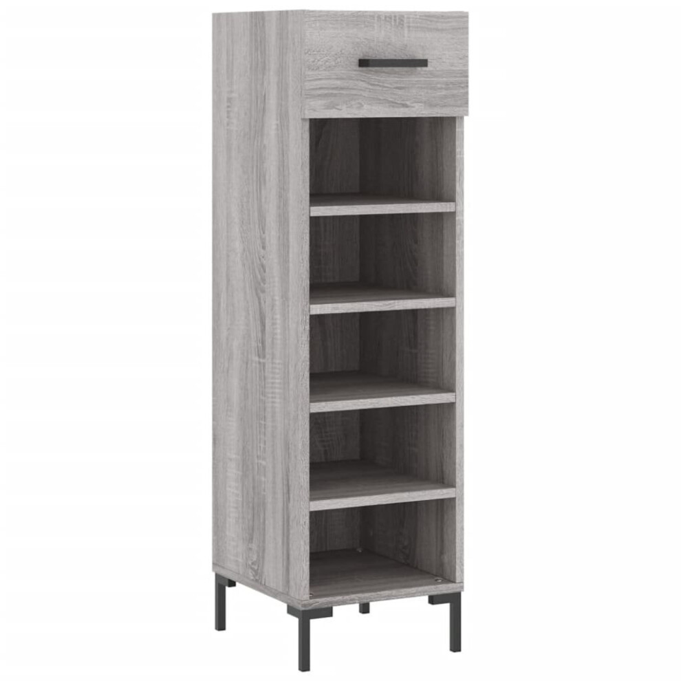 (grey sonoma) vidaXL Shoe Cabinet Shoe Storage Cupboard Shoe Rack Sonoma Oak Engineered Wood