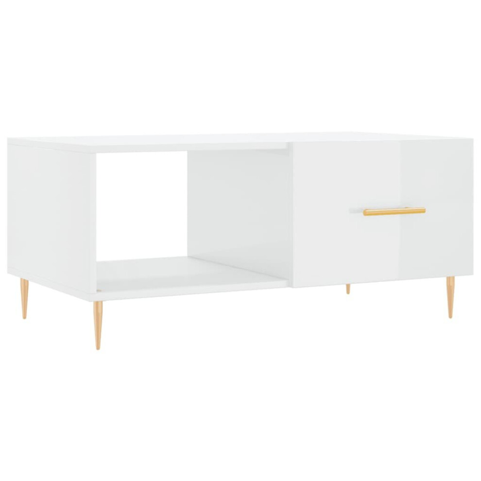 (high gloss white) vidaXL Coffee Table Tea Side Table Sofa Couch Table Sonoma Oak Engineered Wood