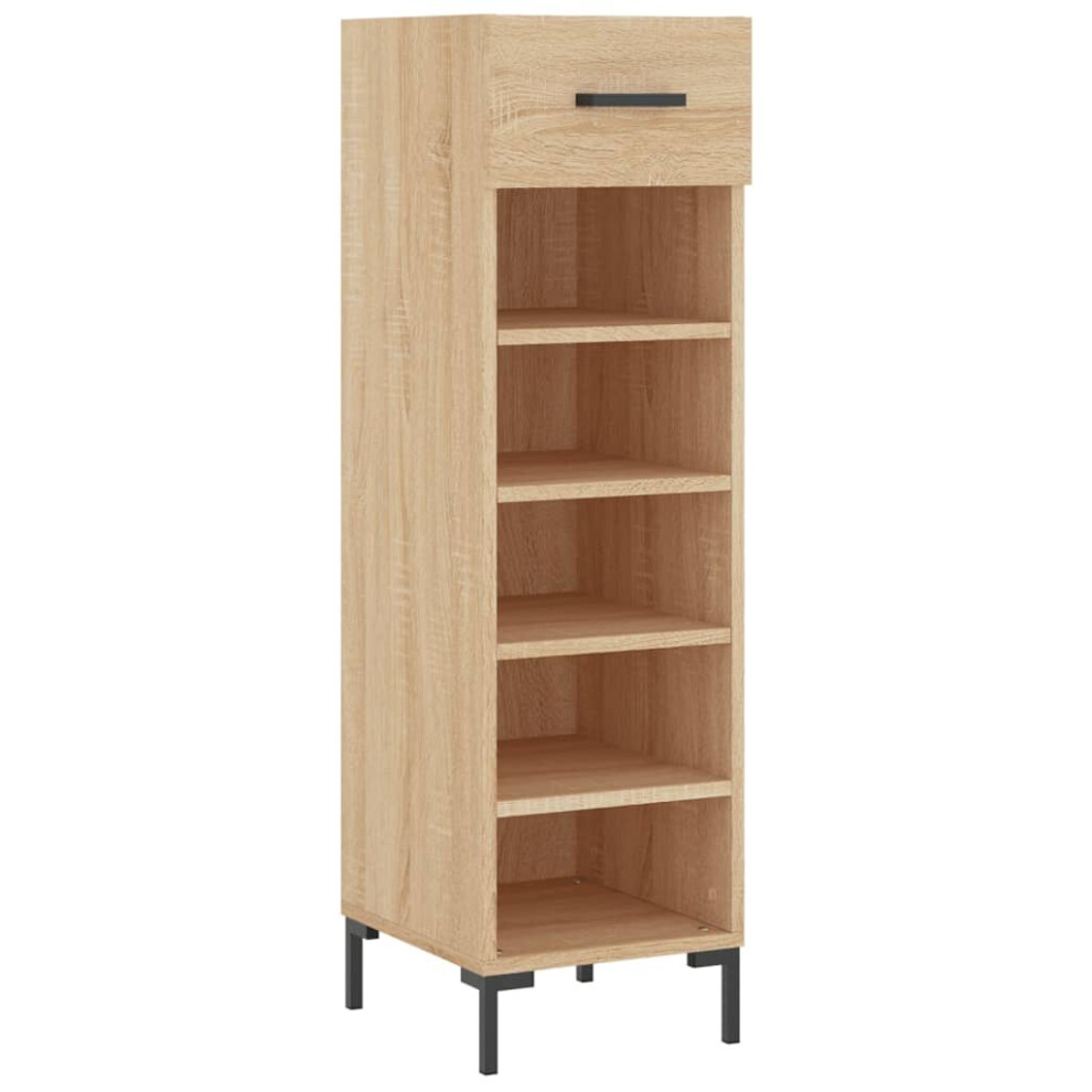 (sonoma oak) vidaXL Shoe Cabinet Shoe Storage Cupboard Shoe Rack Sonoma Oak Engineered Wood