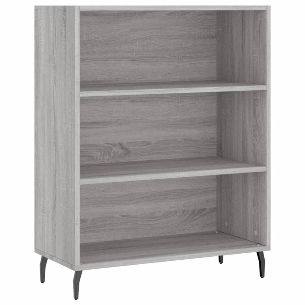 (grey sonoma) vidaxL Shelf Cabinet Bookcase Display Shelves Storage White Engineered Wood