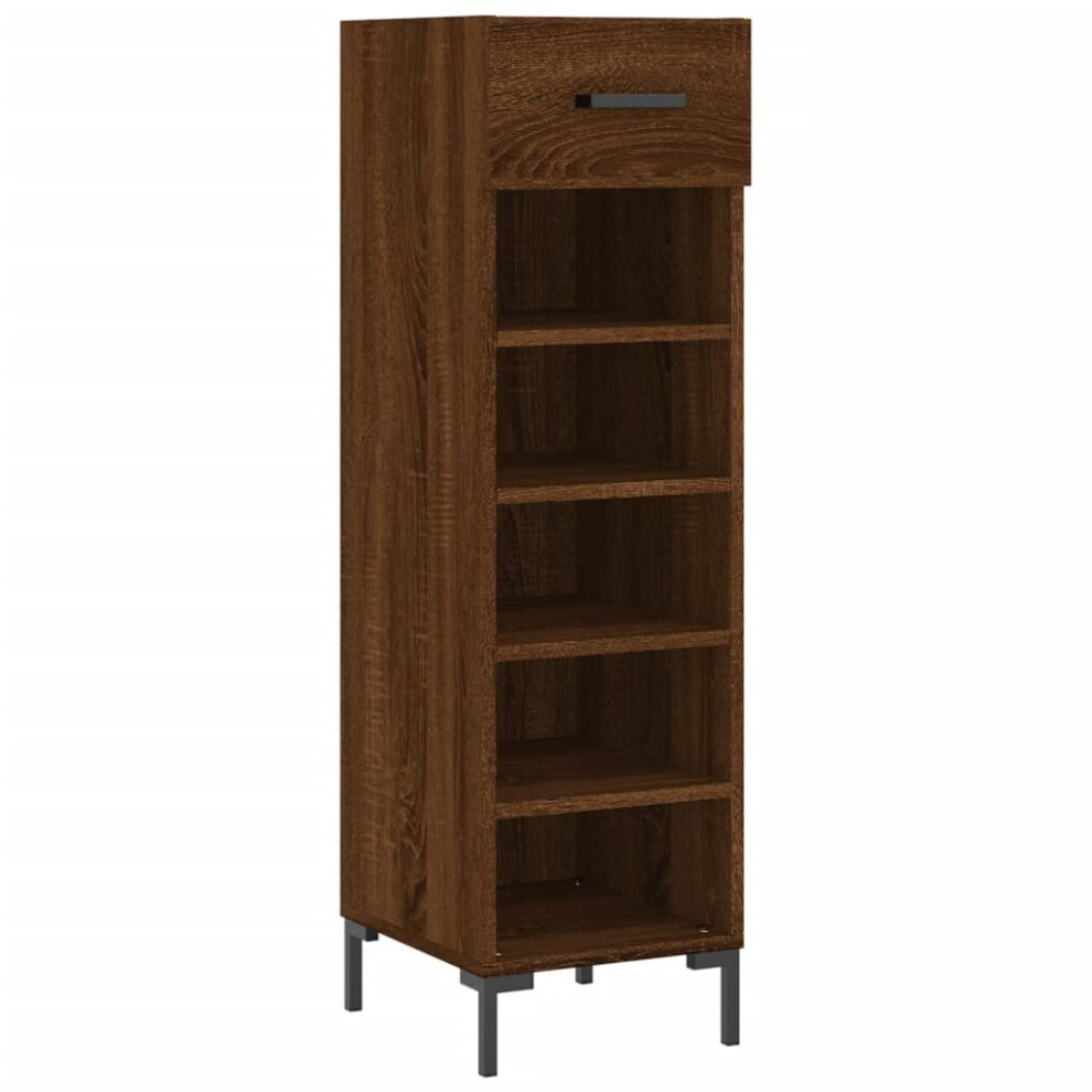 (brown oak) vidaXL Shoe Cabinet Shoe Storage Cupboard Shoe Rack Sonoma Oak Engineered Wood