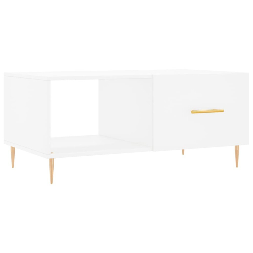 (white) vidaXL Coffee Table Tea Side Table Sofa Couch Table Sonoma Oak Engineered Wood