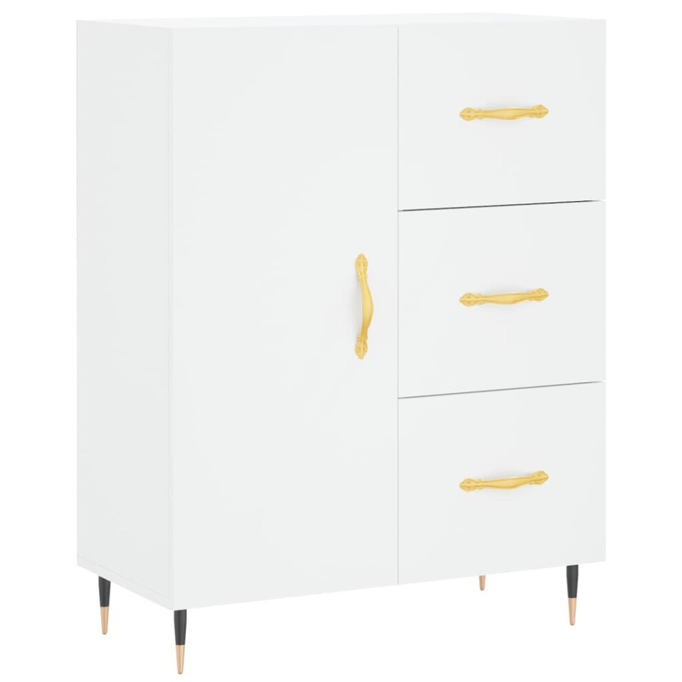 Vidaxl Sideboard Storage Cabinet Cupboard Side Cabinet Engineered Wood White