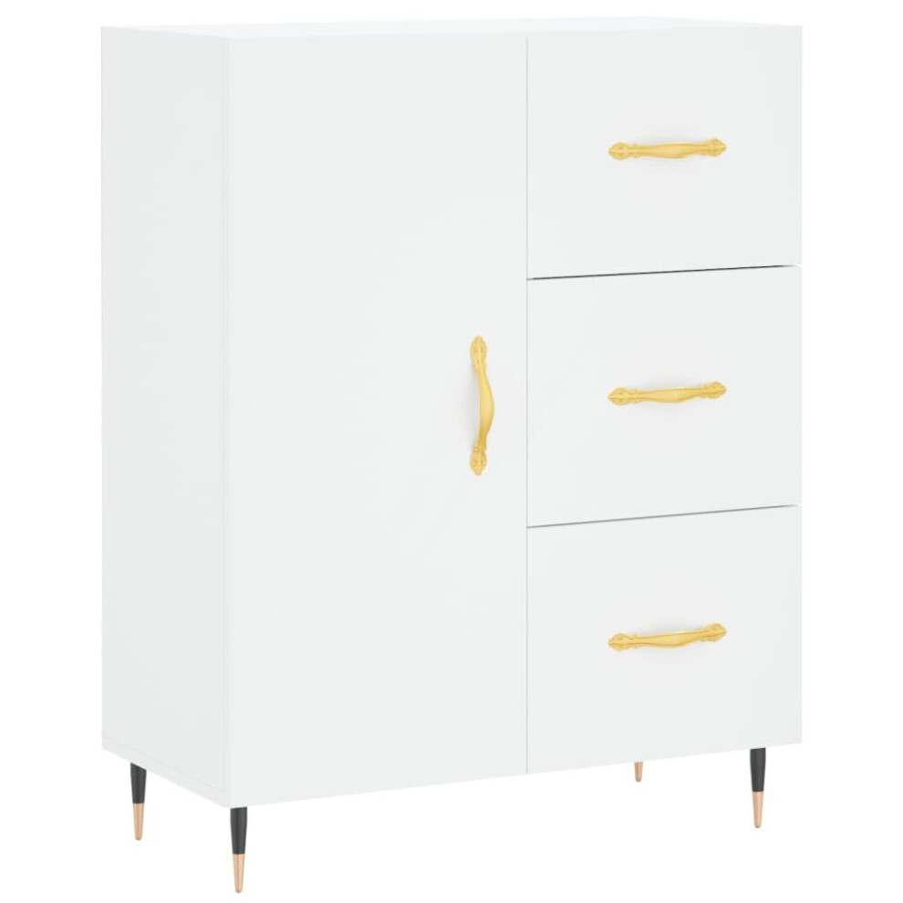 vidaXL Sideboard Storage Cabinet Cupboard Side Cabinet White Engineered Wood