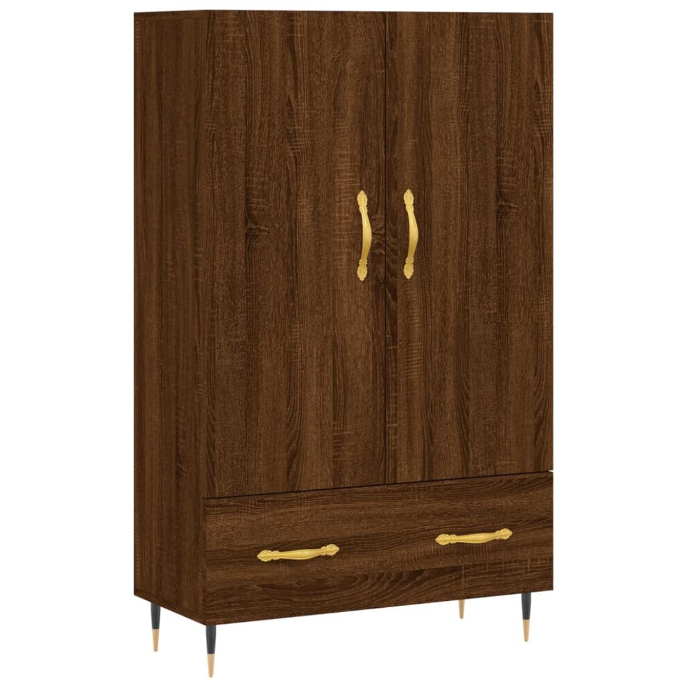 (brown oak) vidaXL Highboard Sideboard Cupboard Side Cabinet Smoked Oak Engineered Wood