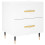 VidaXL (white, 1 pcs) vidaXL Bedside Cabinets Bedside Table Nightstand 2 pcs Black Engineered Wood 2