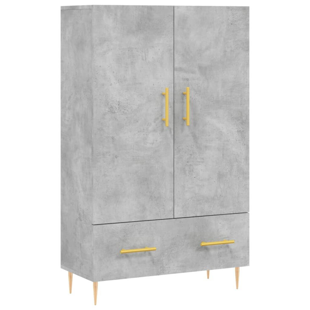 (concrete grey) vidaXL Highboard Sideboard Storage Cabinet Side Cabinet White Engineered Wood