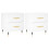 VidaXL (white, 2 pcs) vidaXL Bedside Cabinets Bedside Table Nightstand 2 pcs Black Engineered Wood 2