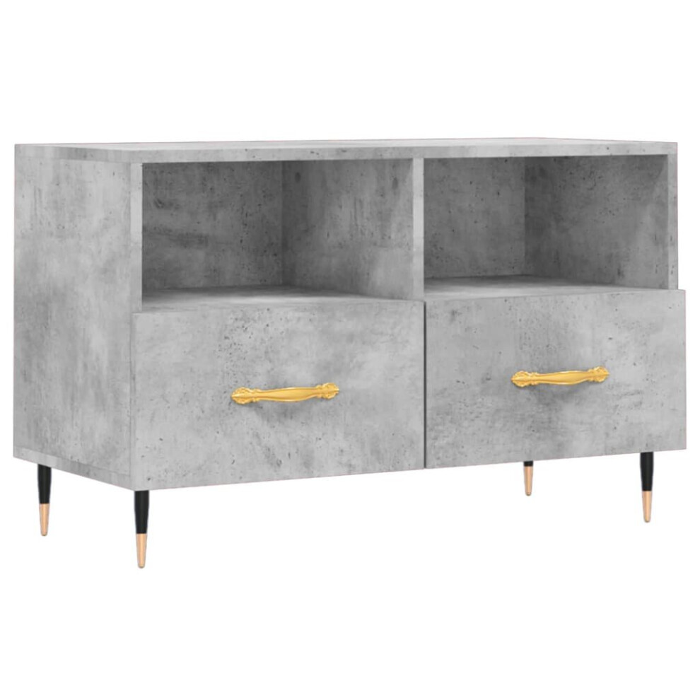 vidaXL TV Cabinet TV Unit Media Cabinet TV Stand Concrete Grey Engineered Wood