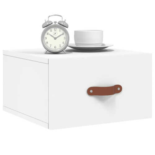 VidaXL (white, 1 pcs) vidaXL Wall-mounted Bedside Cabinets Side Cabinet Bedside Table Nightstand 2