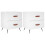 VidaXL (white, 2 pcs) vidaXL Bedside Cabinets Bedside Table Nightstand 2 pcs Black Engineered Wood 2