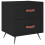 VidaXL (black, 2 pcs) vidaXL Bedside Cabinets Bedside Table Nightstand 2 pcs Black Engineered Wood 5