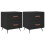 VidaXL (black, 2 pcs) vidaXL Bedside Cabinets Bedside Table Nightstand 2 pcs Black Engineered Wood 1