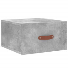 (concrete grey, 1 pcs) vidaXL Wall-mounted Bedside Cabinets Side Cabinet Bedside Table Nightstand
