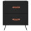 VidaXL (black, 2 pcs) vidaXL Bedside Cabinets Bedside Table Nightstand 2 pcs Black Engineered Wood 7