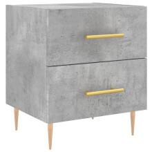 vidaXL Nachttisch Betongrau 40x35x47,5 cm Holzwerkstoff