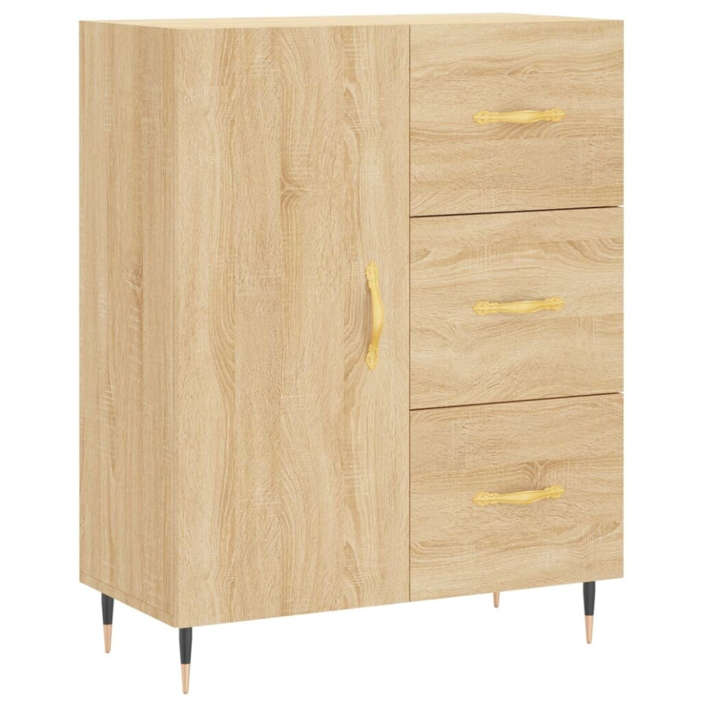 vidaXL Sideboard Storage Side Cabinet Cupboard Sonoma Oak Engineered Wood