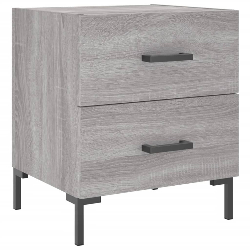 Vidaxl (Grey Sonoma, 1 Pcs) Bedside Cabinet Bed Table Nightstand Concrete Grey Engineered Wood