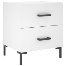 (white, 1 pcs) vidaXL Bedside Cabinet Bed Table Nightstand Concrete Grey Engineered Wood