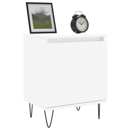 VidaXL (white, 2 pcs) vidaXL Bedside Cabinets Bedside Table 2 pcs High Gloss White Engineered Wood 2