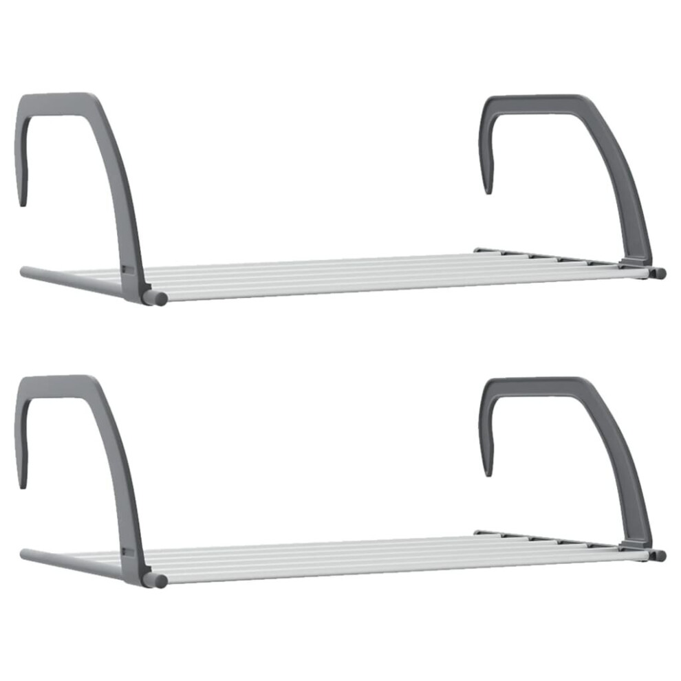 Vidaxl Drying Racks Towel Racks Towel Shelves Clothes Airers Pcs Aluminium Size 2
